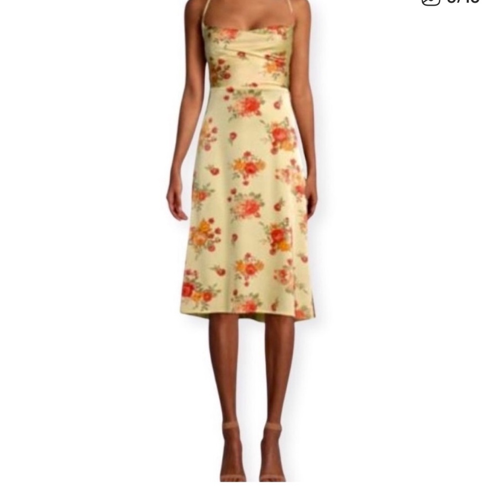 DANIELLE BERNSTEIN Floral Yellow Dress